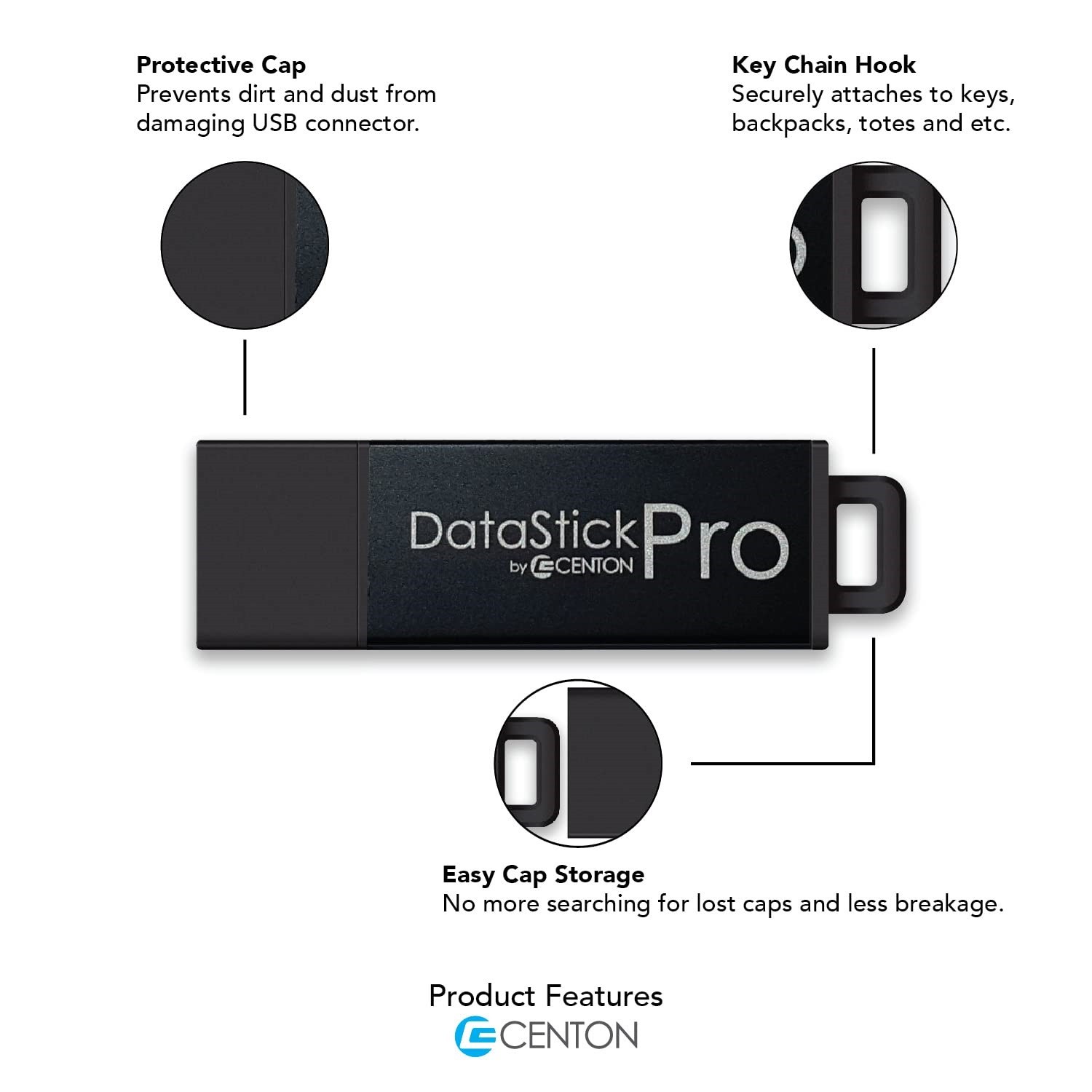 DataStick Pro USB 3.2 Type A Flash Drive 32 GB Black 10/Pack S1U3P632G10B