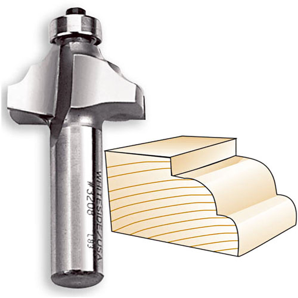 Whiteside Double Round Bit, 1/2 in. SH x 7/32 in. R