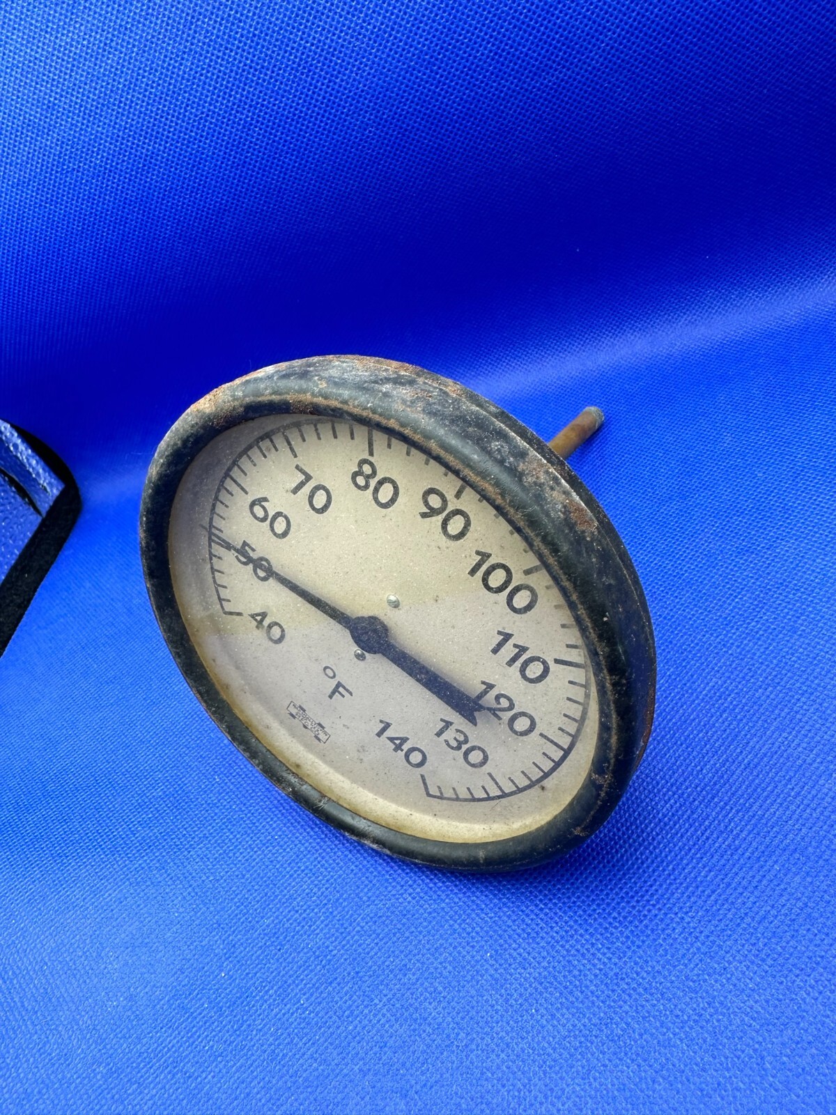 4 3/4" MARSHALLTOWN 40*-140* VINTAGE INDUSTRIAL THERMOMETER GAUGE