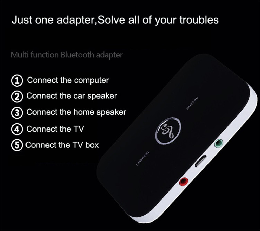 1/2pcs Bluetooth Transmitter&Receiver Wireless Adapter For Home stereos/speakers
