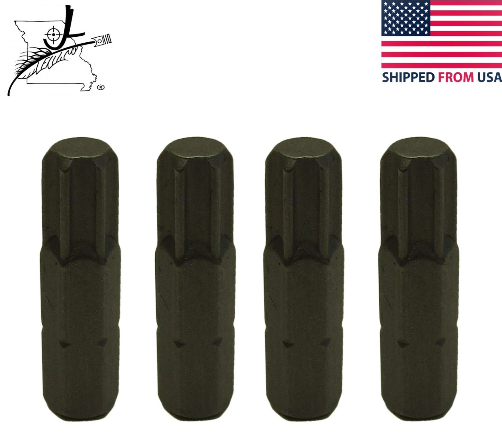 4 T40 Torx Star 25mm Long 1/4" Hex Shank Screwdriver Bit Hardened 1" Replacement