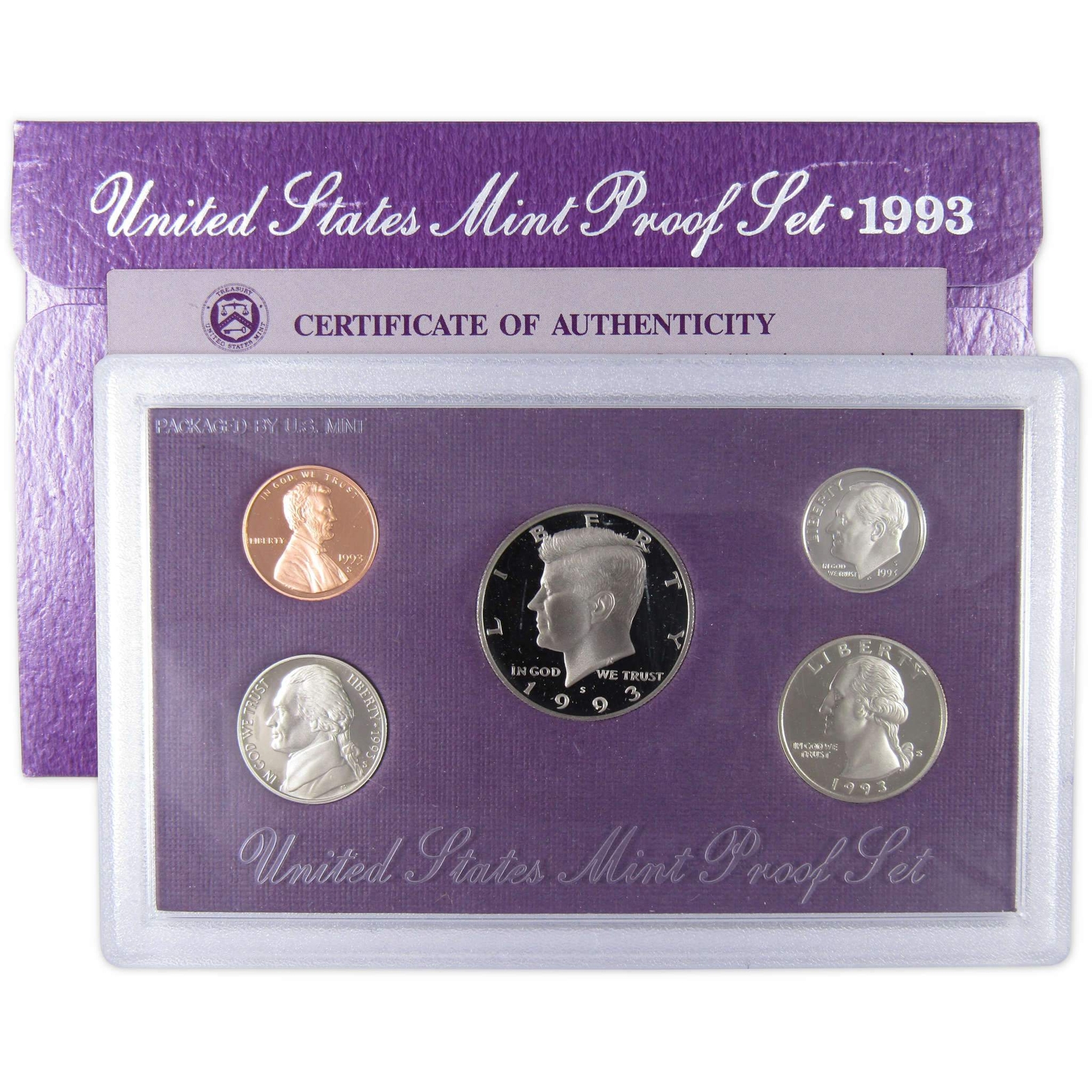 1993 Clad Proof Set U.S. Mint Original Government Packaging OGP COA