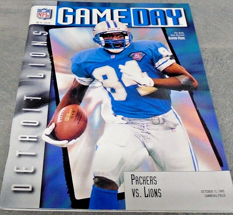 1995 PRO FOOTBALL NFL GAMEDAY MAGAZINE GREEN BAY PACKERS VS DETROIT LIONS LAMBEA
