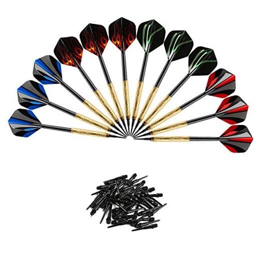 12 Pcs Darts Plastic Tip, Soft Tip Darts Set, 14g Red ,Blue, Green-Classic