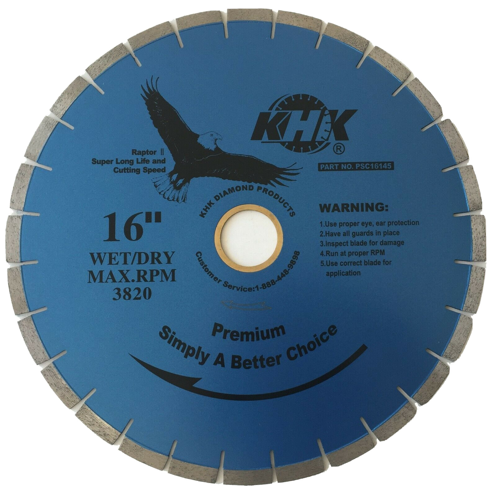 16" Granite Silent Core Saw Blade Cutting Granite Stone Marble 60/50mm Arbor