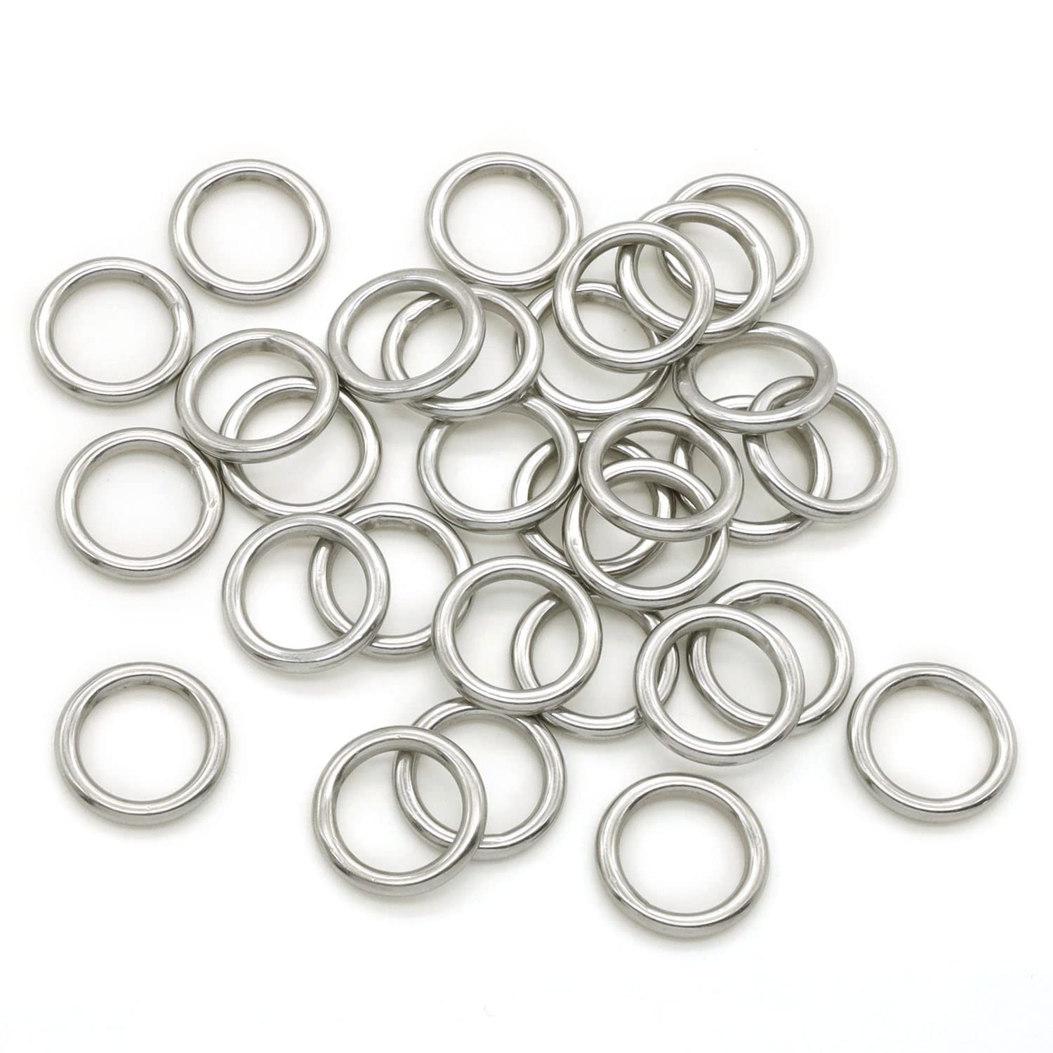 30 PCS Welded Stainless Steel O-Ring Welded Round Rings for Camping Belt, Dog...