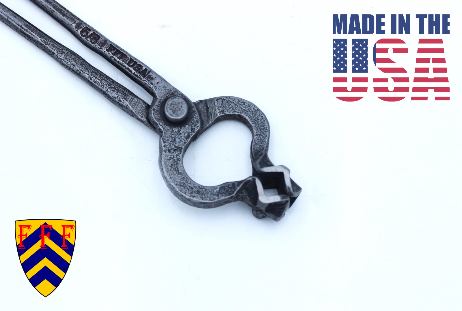 Fiery Furnace Blacksmith - 5/8-Inch Bolt Jaw Tongs - MADE IN USA
