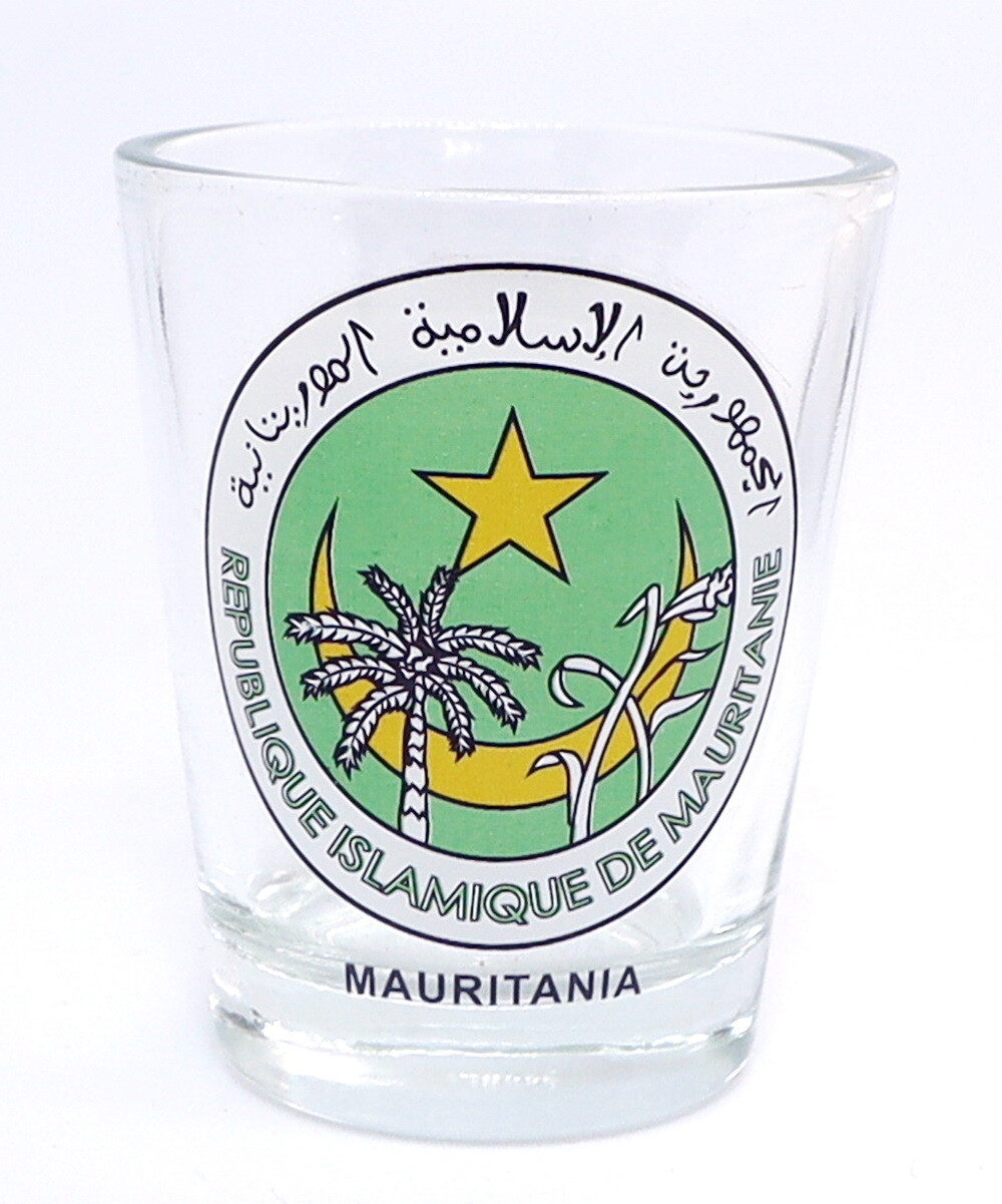 MAURITANIA COAT OF ARMS SHOT GLASS SHOTGLASS