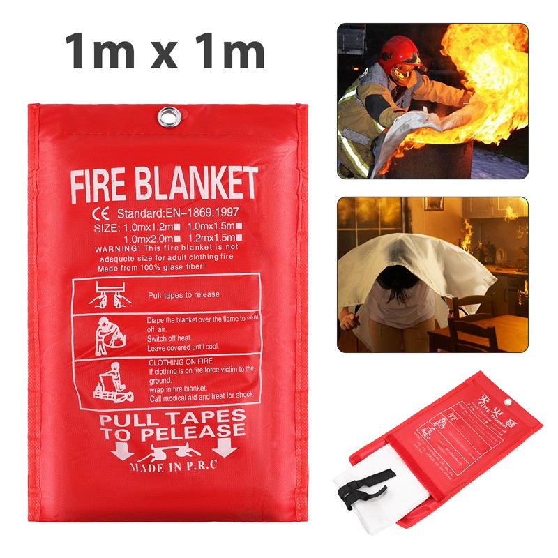 1-2Packs Large Fire Blanket Fireproof for Home Kitchen Office Emergency Safety