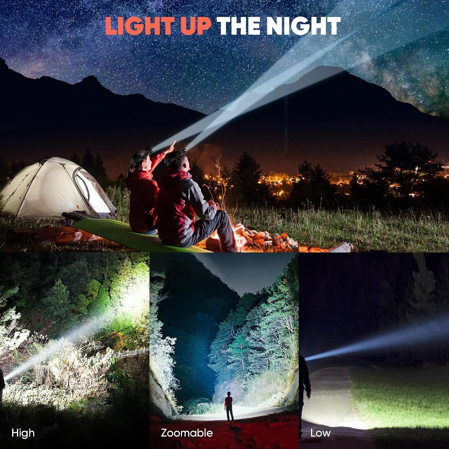 120,000LM Head Lamp Super Bright LED Rechargeable