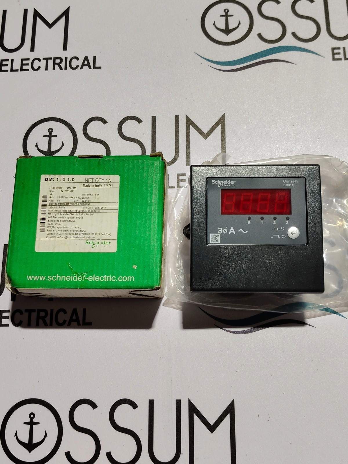 SCHNEIDER ELECTRIC DM3110 1.0 AMP METER FREE SHIPPING