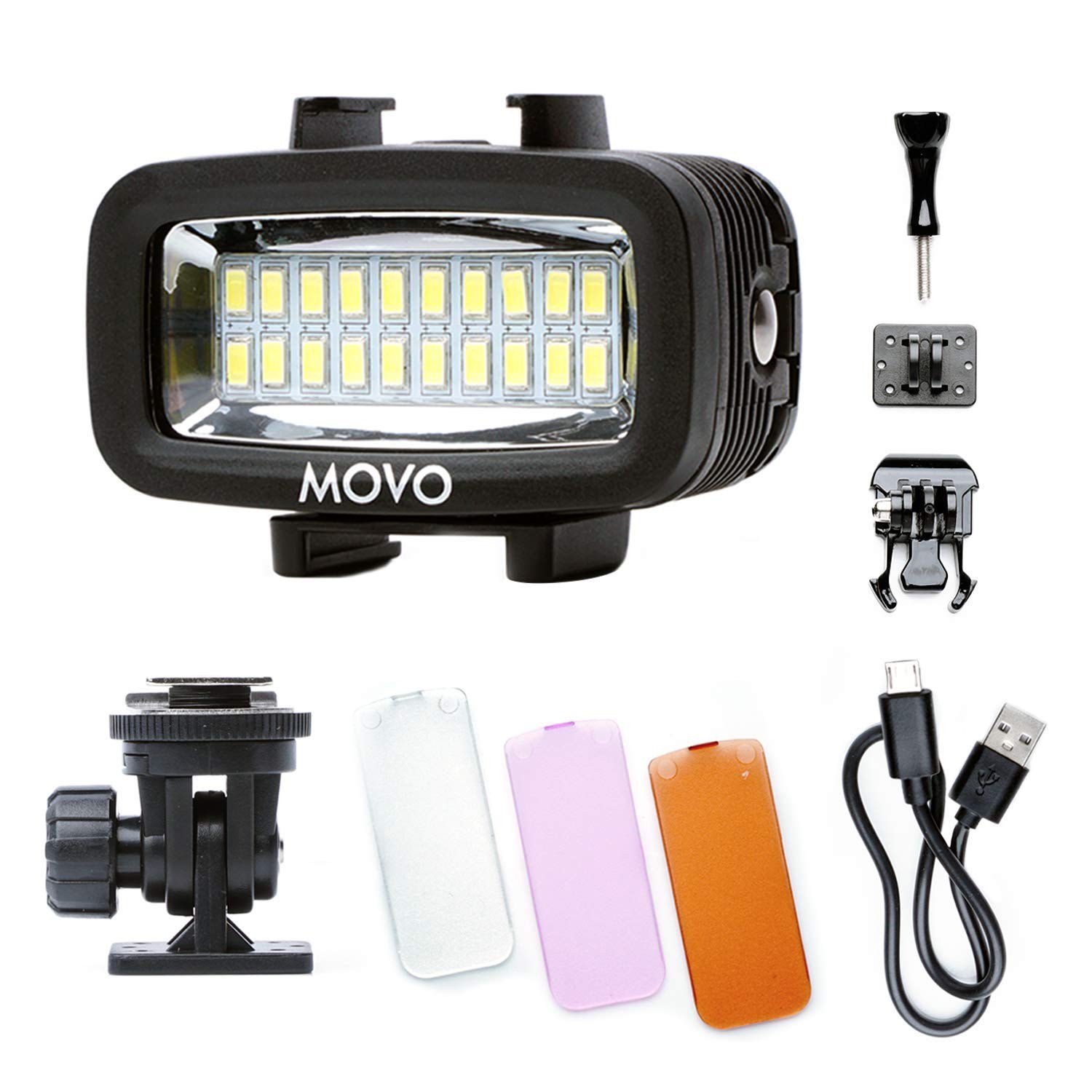 LED-WP High-Power Rechargeable LED Video Light with Action and Shoe Mounts, w...