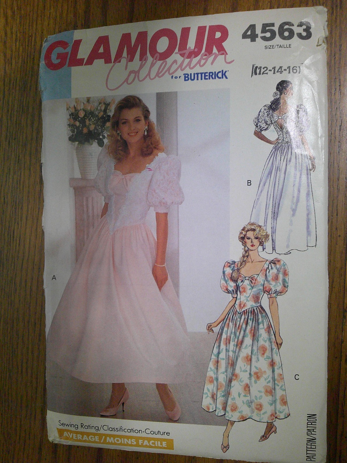 Vintage Butterick Glamour Collection Pattern 4563 Misses Dress Size 12-16 UNCUT
