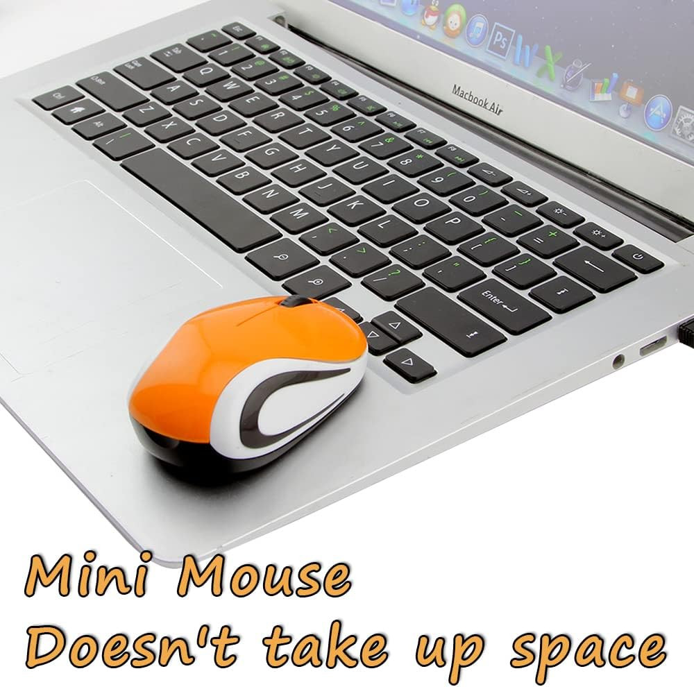Wireless Mouse Cute Mini Computer Mouse for Laptop-Small Size Pocket Portable Co