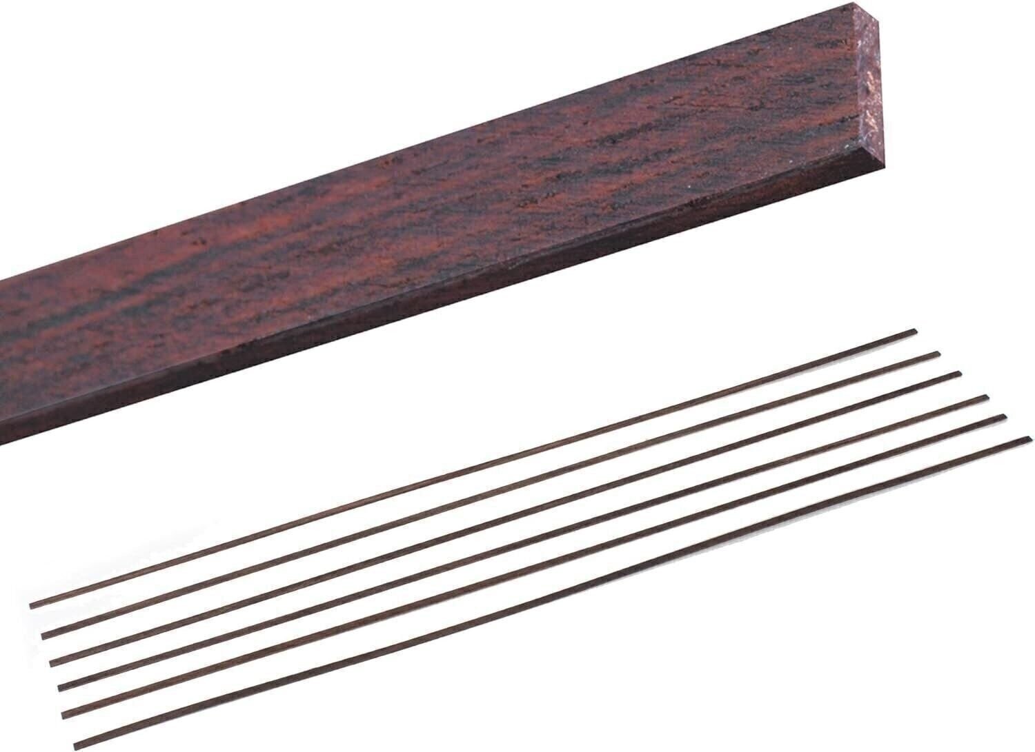 StewMac Natural Wood Guitar Bindings, Indian Rosewood - 6 Pack