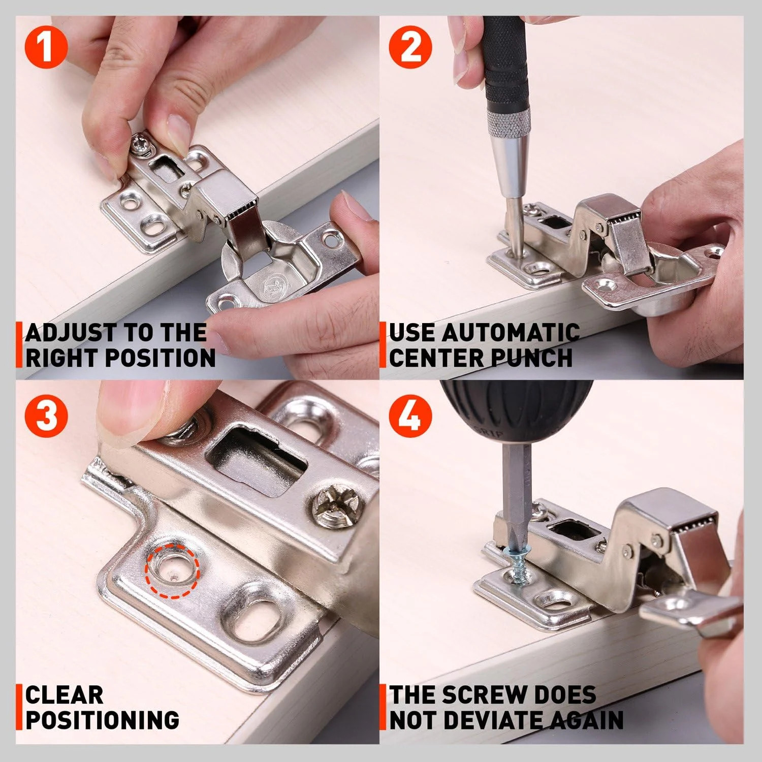 2-Pack Super Strong 6" Automatic Centre Hole Punch, Adjustable Impact, C