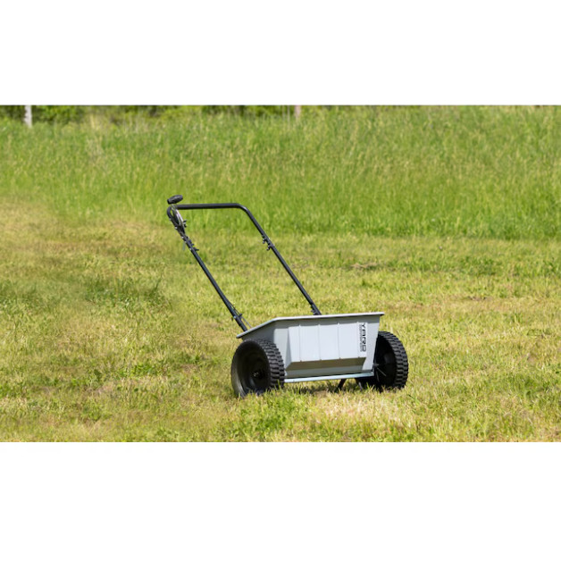 Yard Commander Drop Spreader 60-lb Capacity Compatible with Fertilizer, Seed