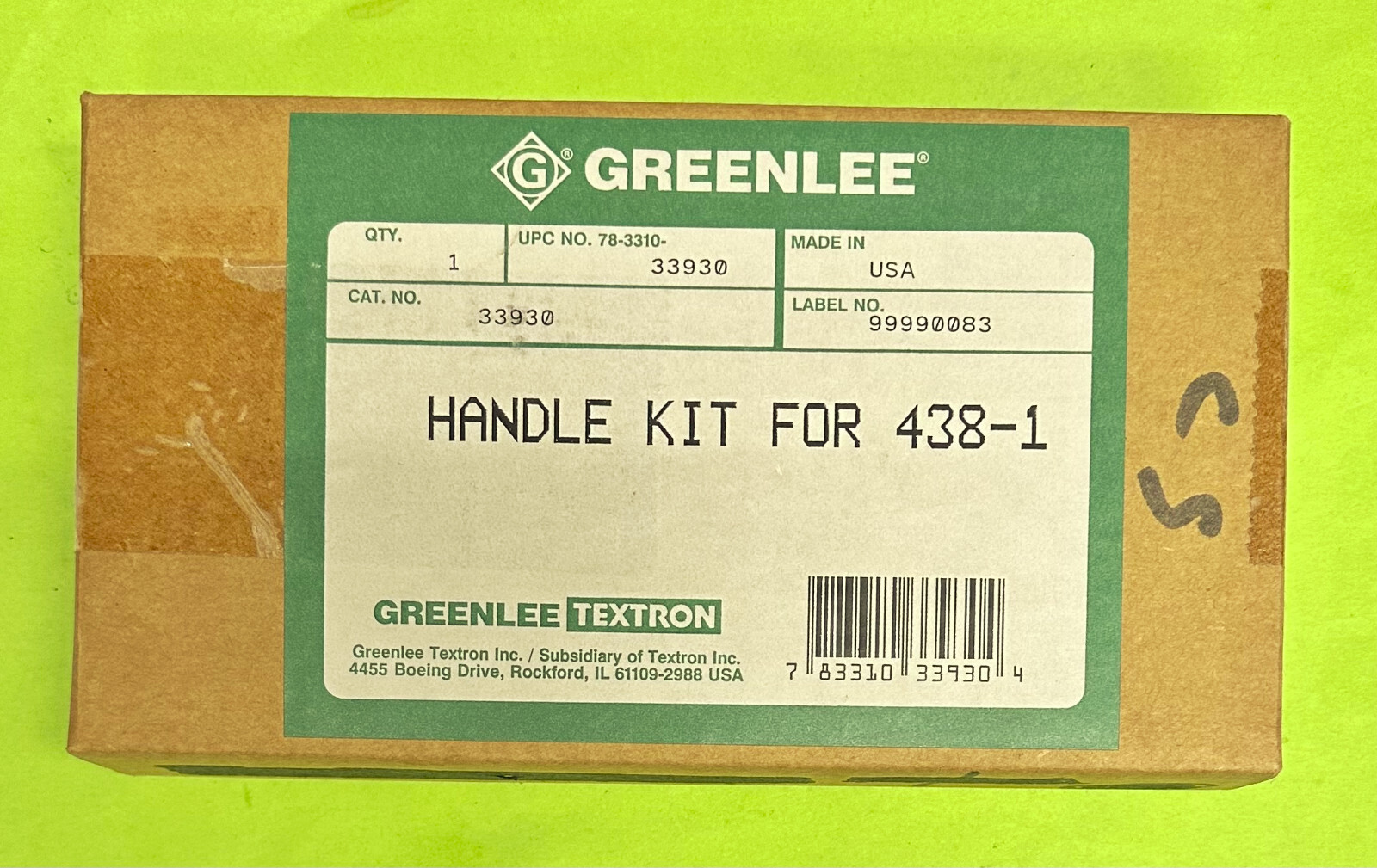 GREENLEE 33930 FISH TAPE HANDLE KIT FOR 438-1 FISH TAPE