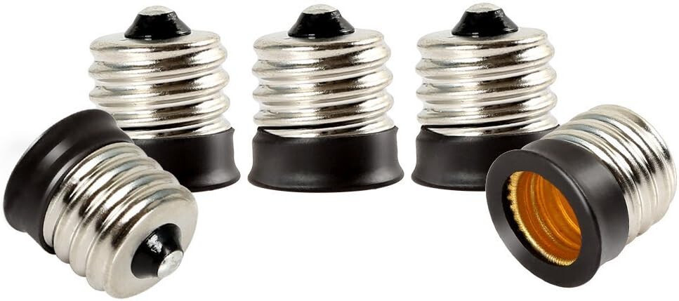 10x E17 to E12 Candelabra Conversion Reducer Socket Base Bulb Lamp Light Adapter