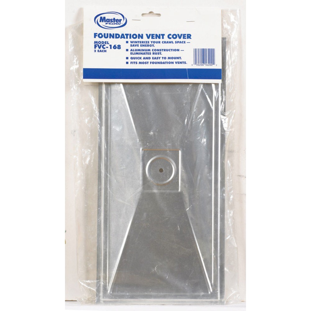 Master Flow FVC168 Mill Aluminum Foundation Vent Cover 7.4 H x 15.4 W in. 2 Pack
