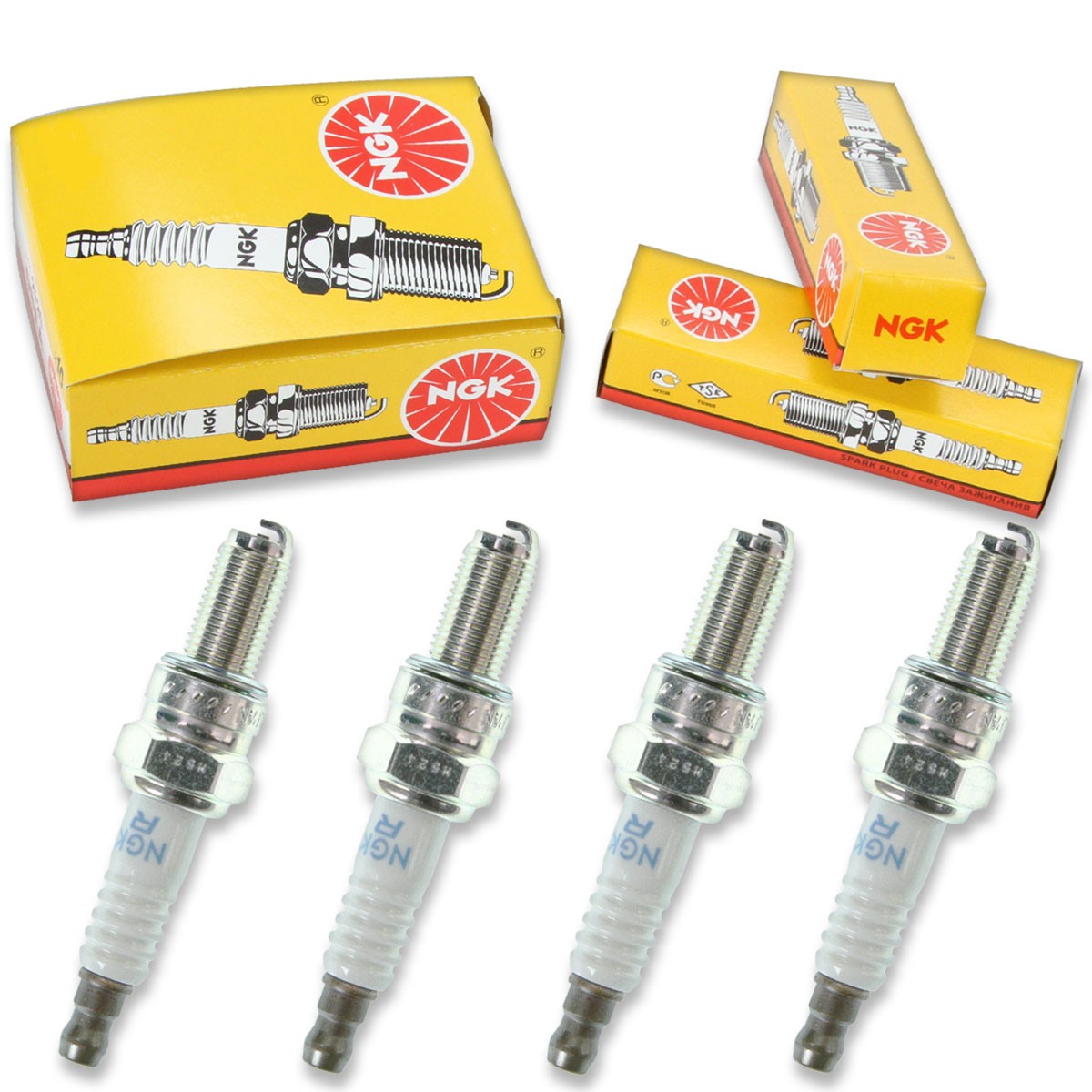 4pcs 08-10 Polaris Sportsman 300 NGK Standard Spark Plugs 283cc 17ci Kit Set io