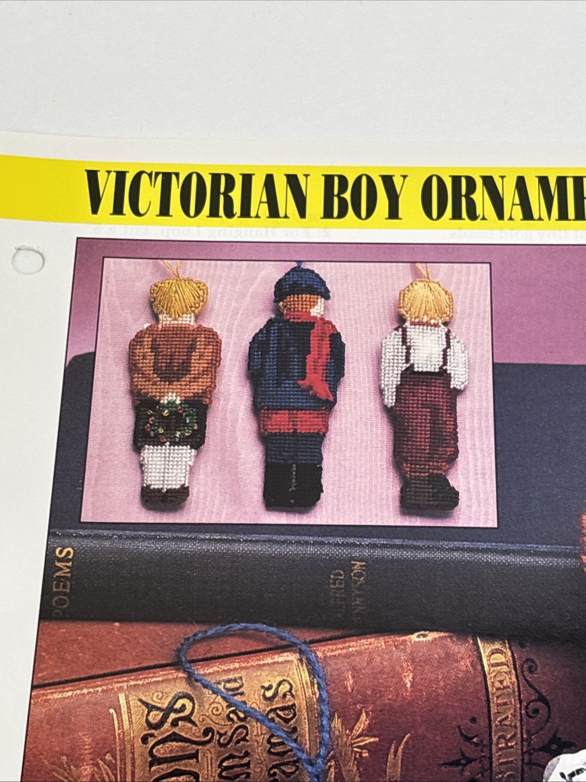 Victorian Boy Ornaments Annie's Attic Plastic Canvas Pattern Page