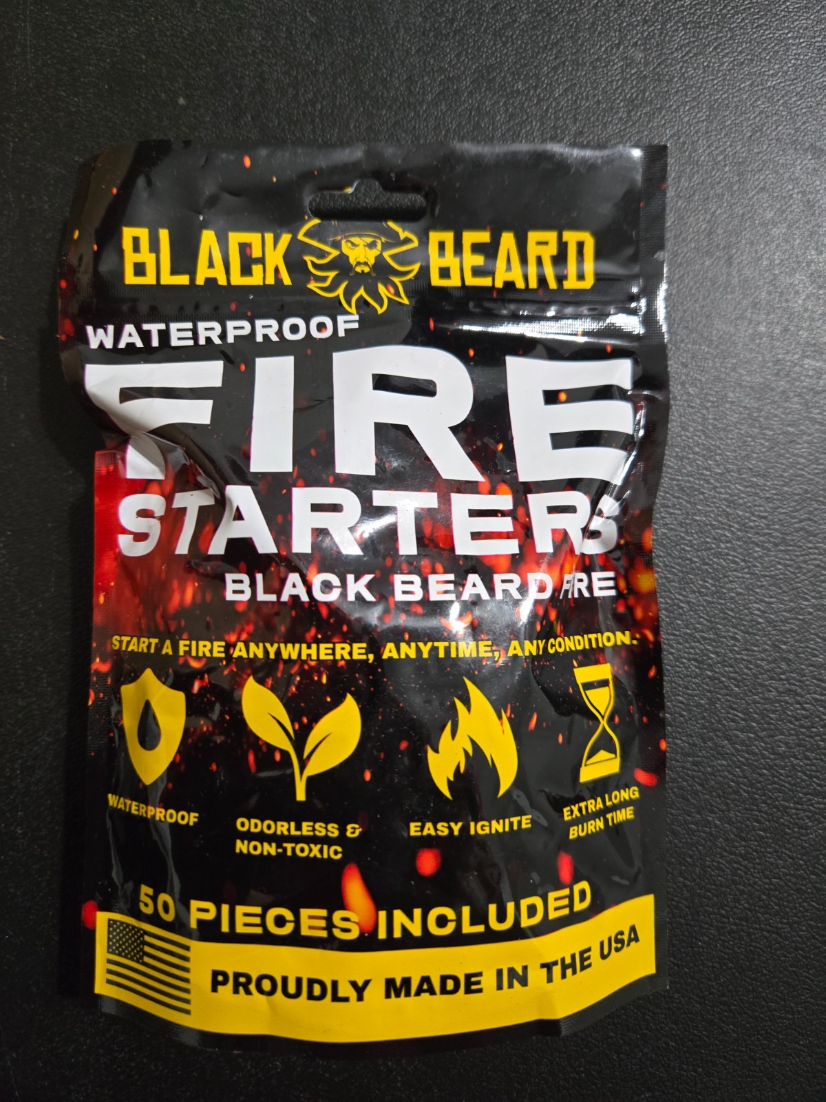 Black Beard Fire Starters PLUG Fire Plug 50 waterproof Fire Plugs