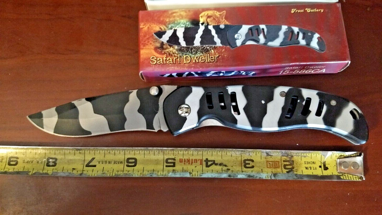 NOS Frost Cutlery SAFARI DWELLER # 15-586CA 9 inch Knife with 5 inch Lock Blade