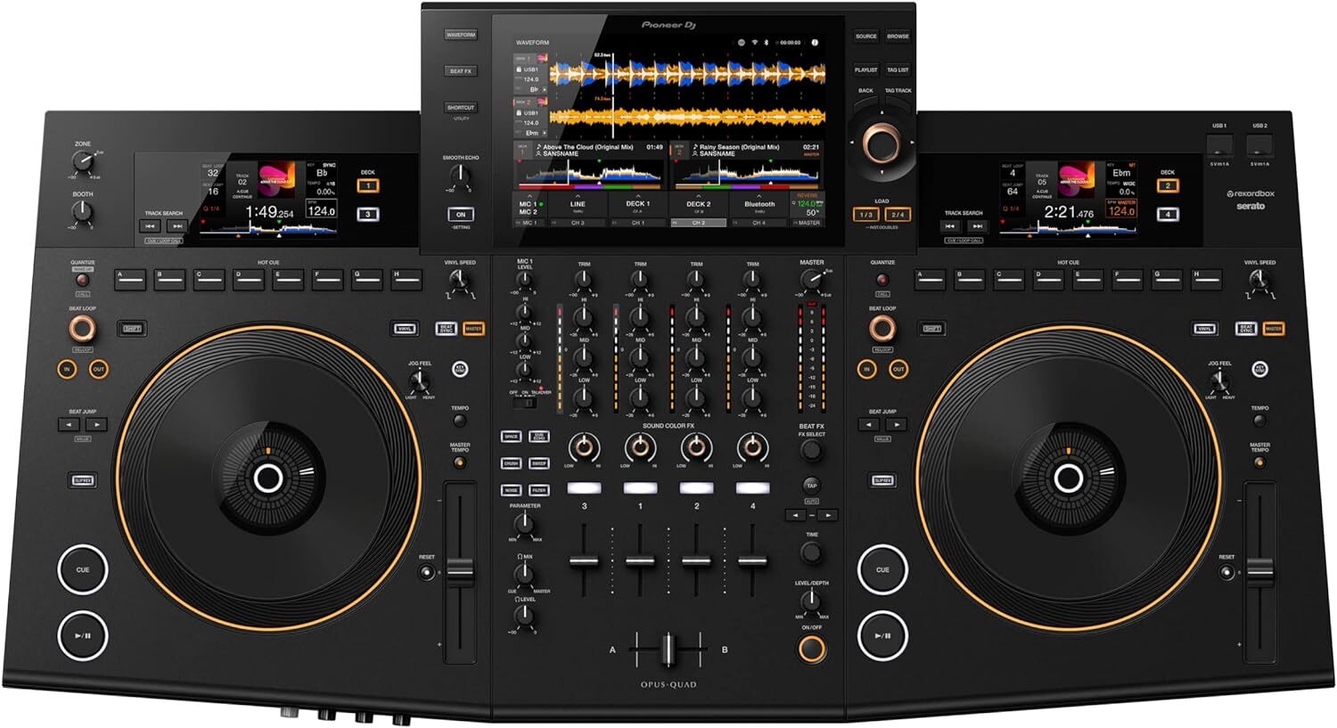 Pioneer OPUS-QUAD 4-Channel All-in-One Rekordbox Serato DJ Controller 100V-240V