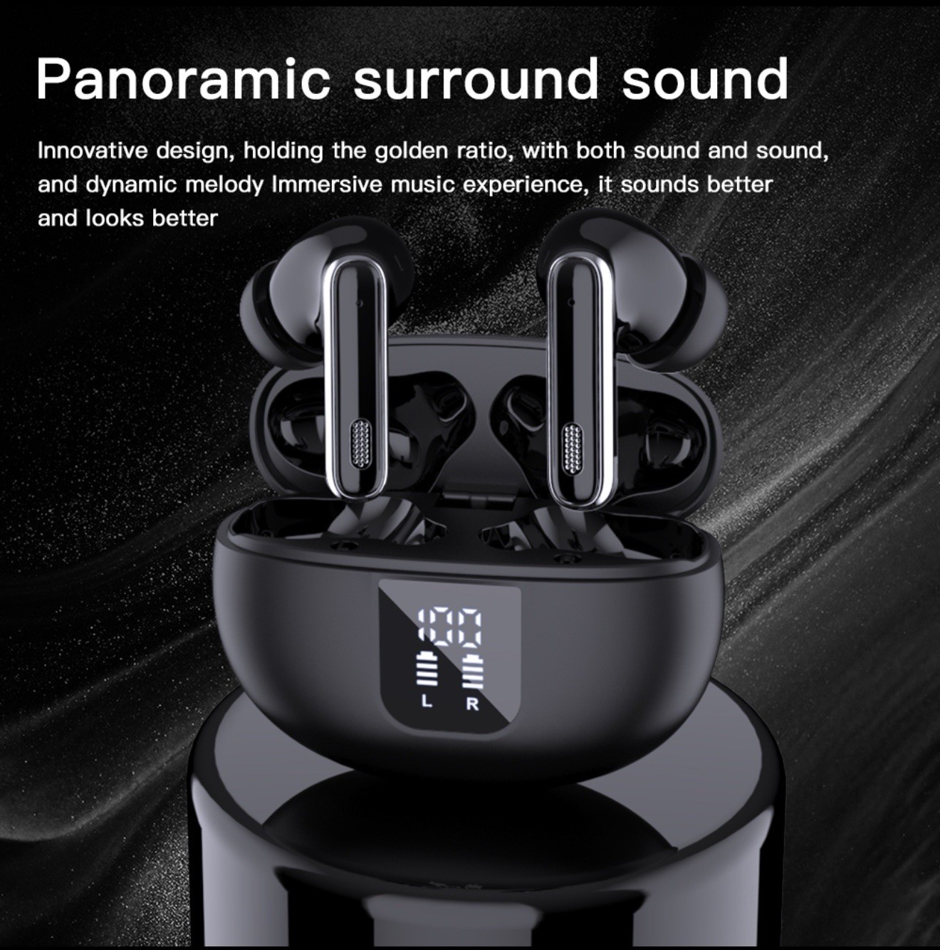 Smart Bluetooth Earbuds with Mic ANC for iPhone 15, Pixel 9, Galaxy S24