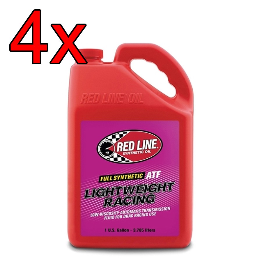 [Case of 4] Red Line Full Synthetic LW Racing ATF Auto Tranny Fluid Oil 1 Gallon