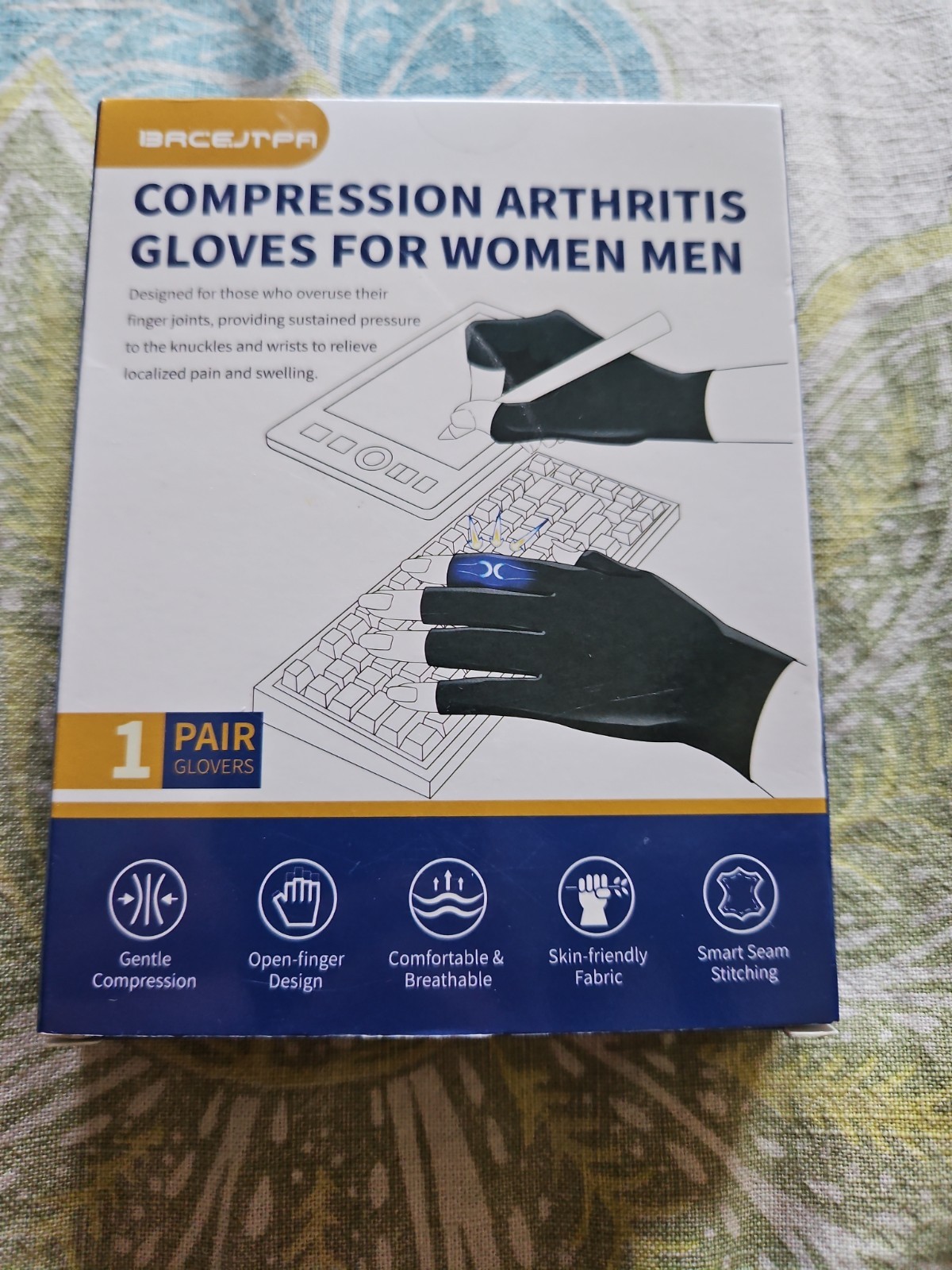 Arthritis Compression Gloves Men & Women 1 Pair Gloves New Free Shipping