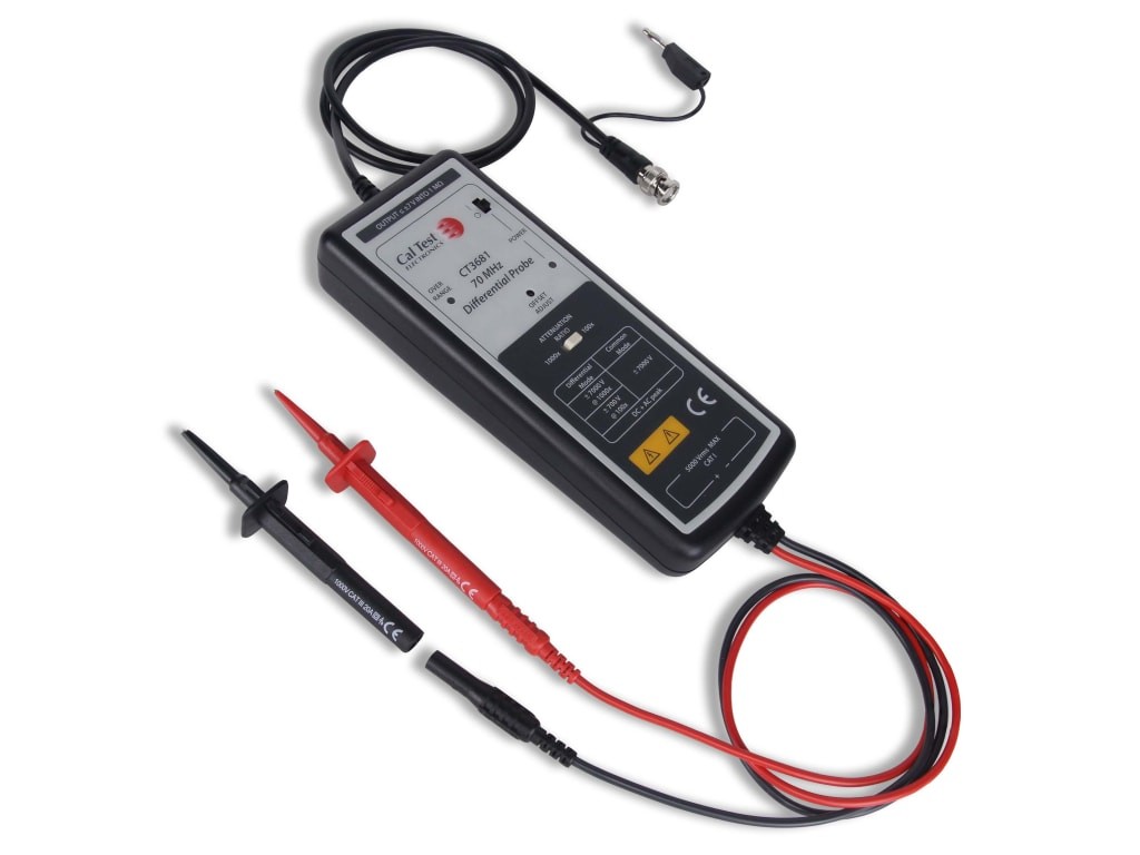 Cal Test CT3681 - 70 MHz High Voltage Differential Probe (with 2 Hook Probes)