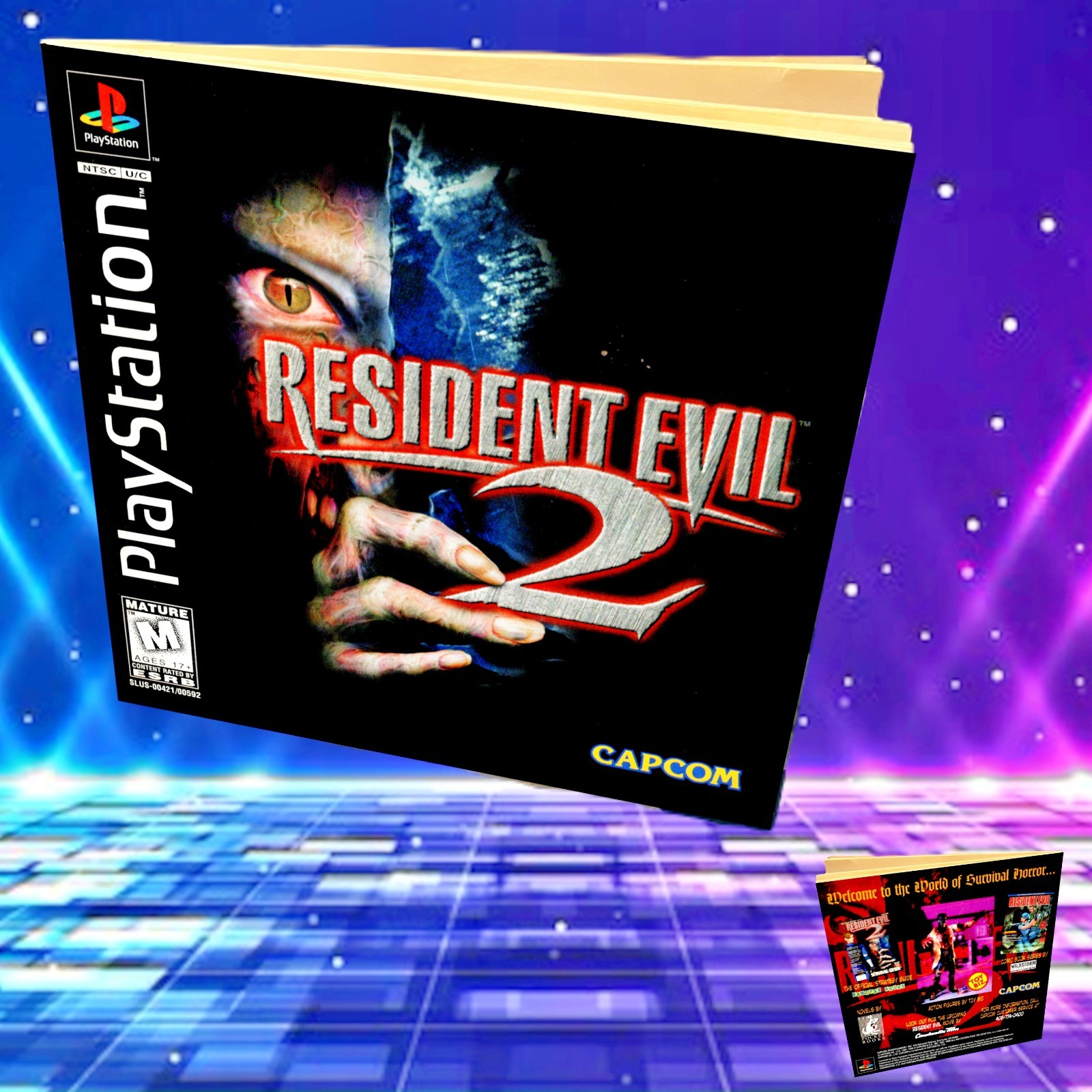 Replacement Manual for - Resident Evil 2 - Sony PS1 Instruction Booklet
