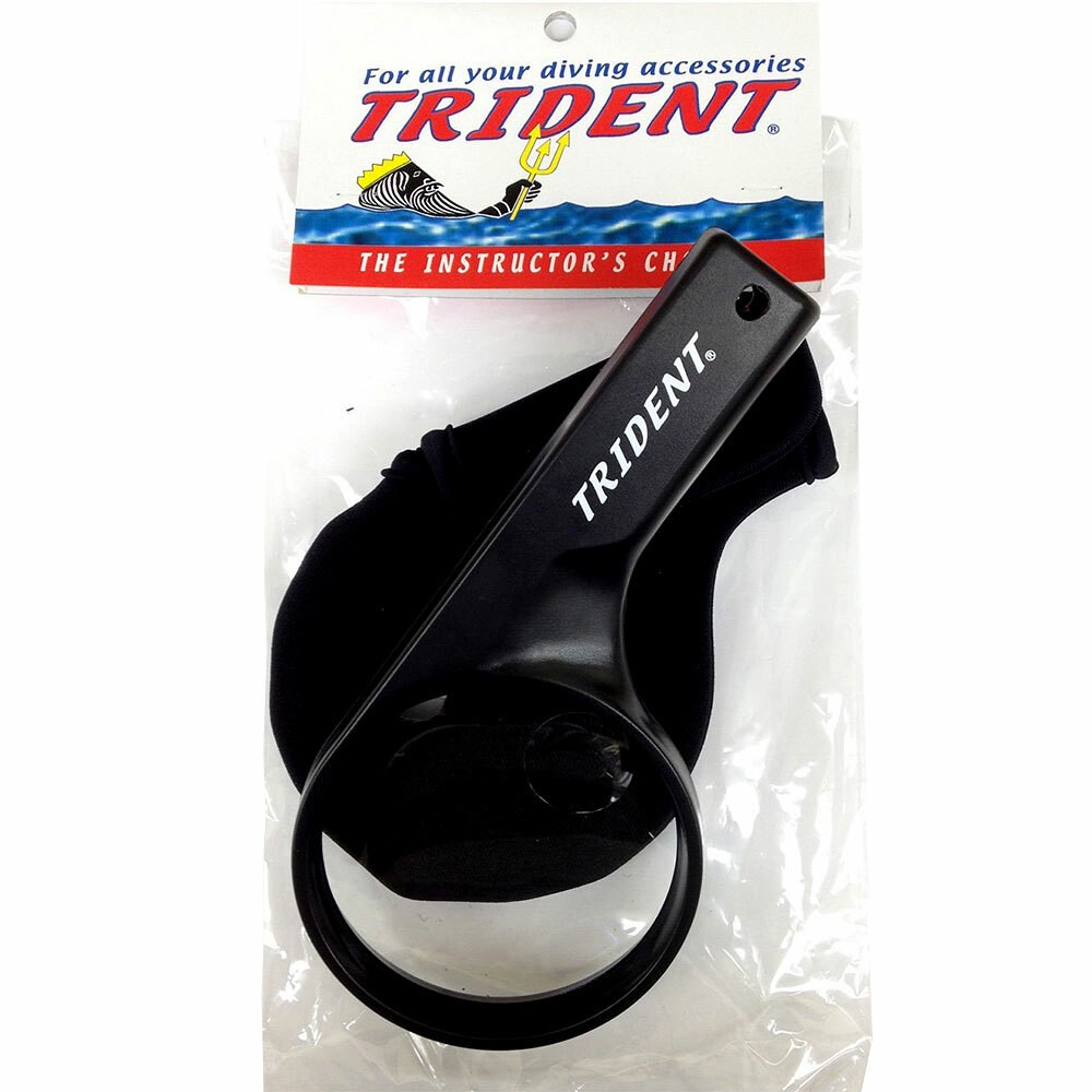 Trident Magnifier And Case Bundle For Scuba Photographers Black