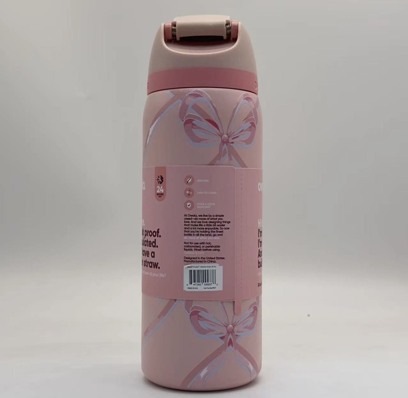 Owala Sugar Plum Fairy 32oz FreeSip Water Bottle Holiday Edition