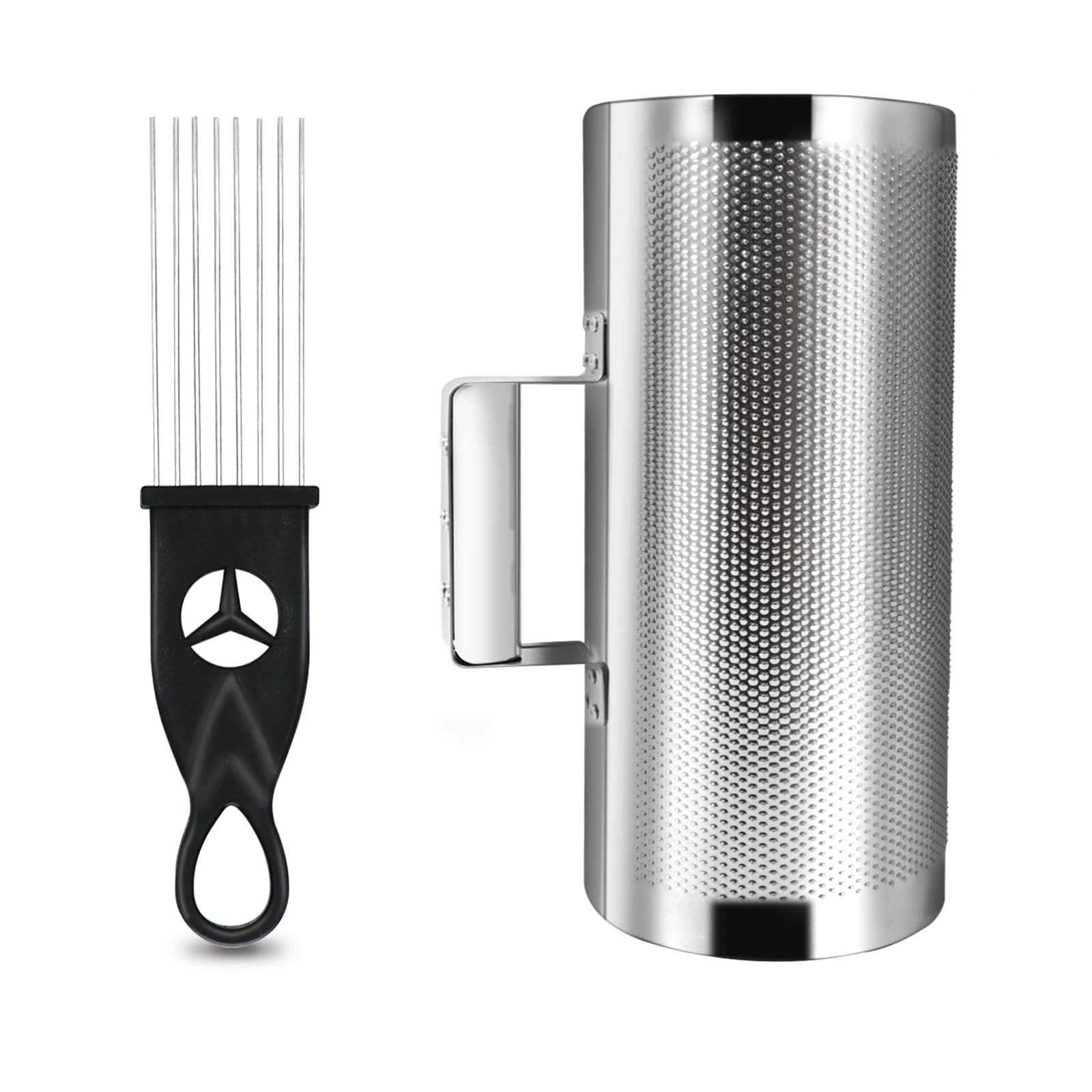 Stainless Steel Guiro Shaker 12" 6" with 8 Tine Scraper - Ideal for Live