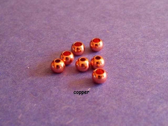 25 fly tying brass beads COPPER 25 beads 6 sizes available COMBINE SHIPPING