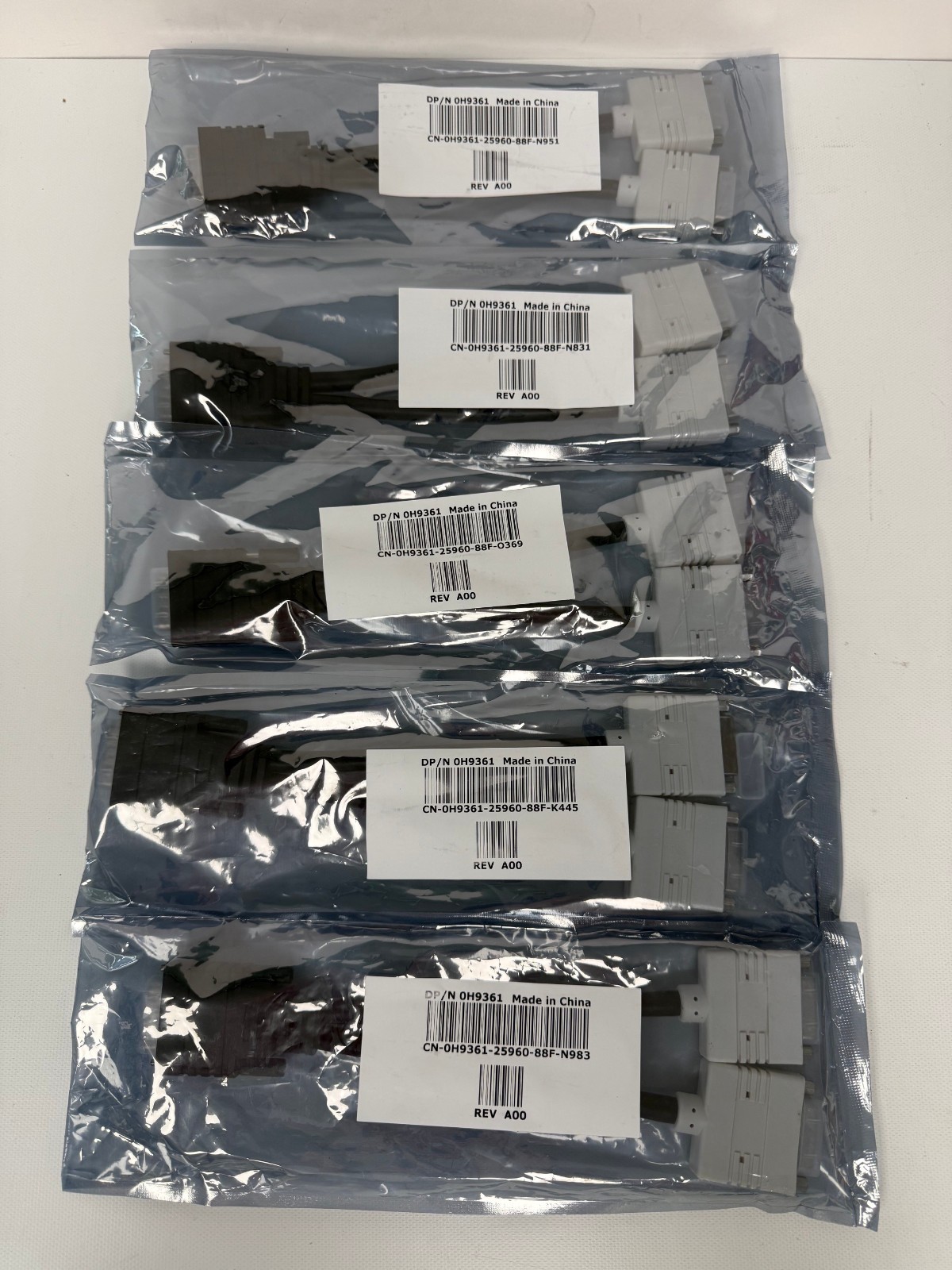 DELL H9361 DMS-59 TO DUAL DVI Y VIDEO CABLE NEW IN BAG QTY 5