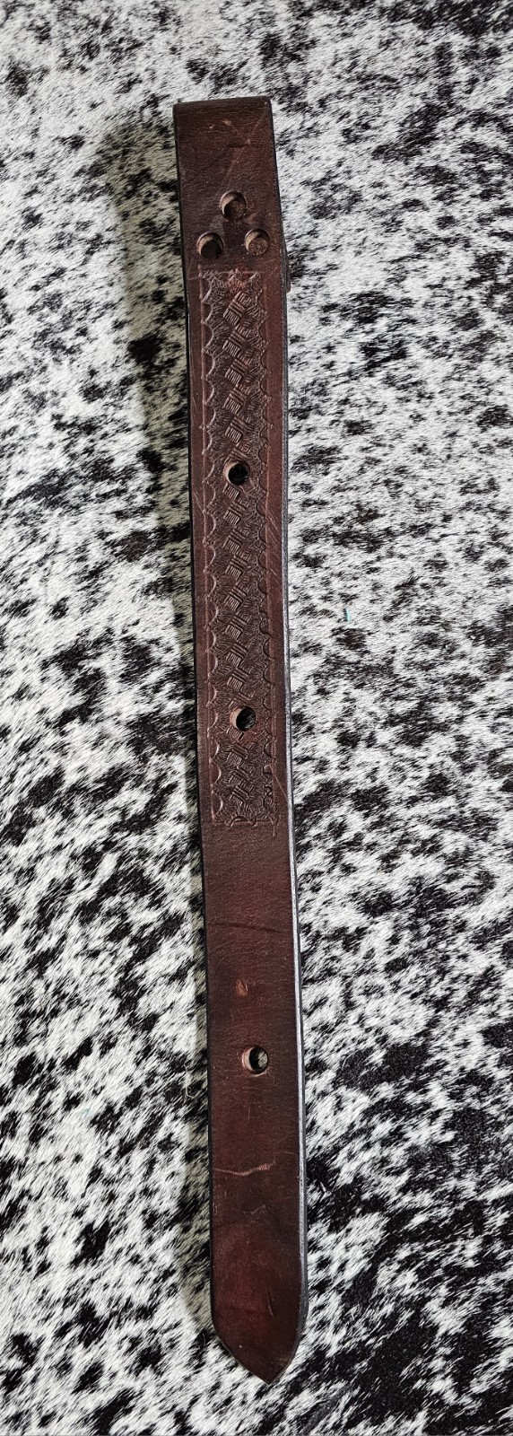 Dark Oil Hand Tooled Back Billet