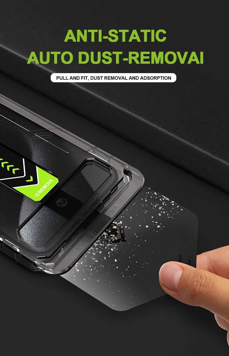 iPhone 16 17 Pro Max Tempered Glass Screen Protector 2-Pack Alignment Frame