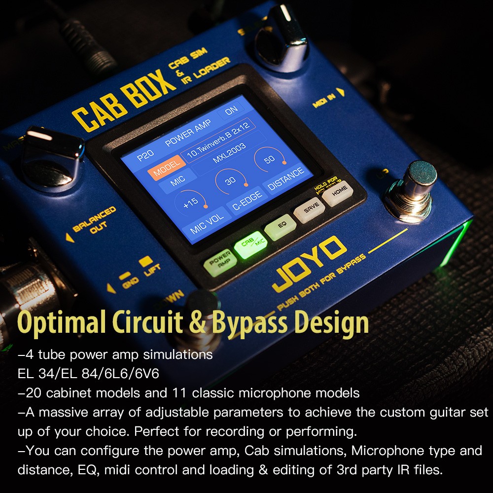 JOYO Guitar Multi-Effects Processor Pedal Amp Modeling IR Loading Rhythm Tuner