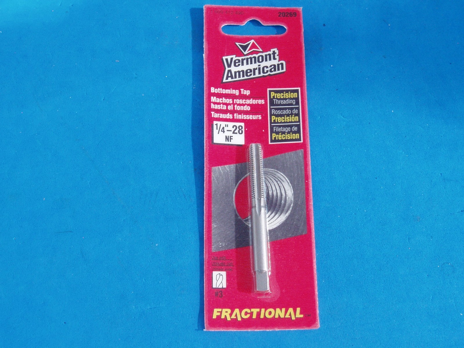 1/4 - 28 NF VERMONT AMERICAN BOTTOMING TAP  #20269  MADE IN USA