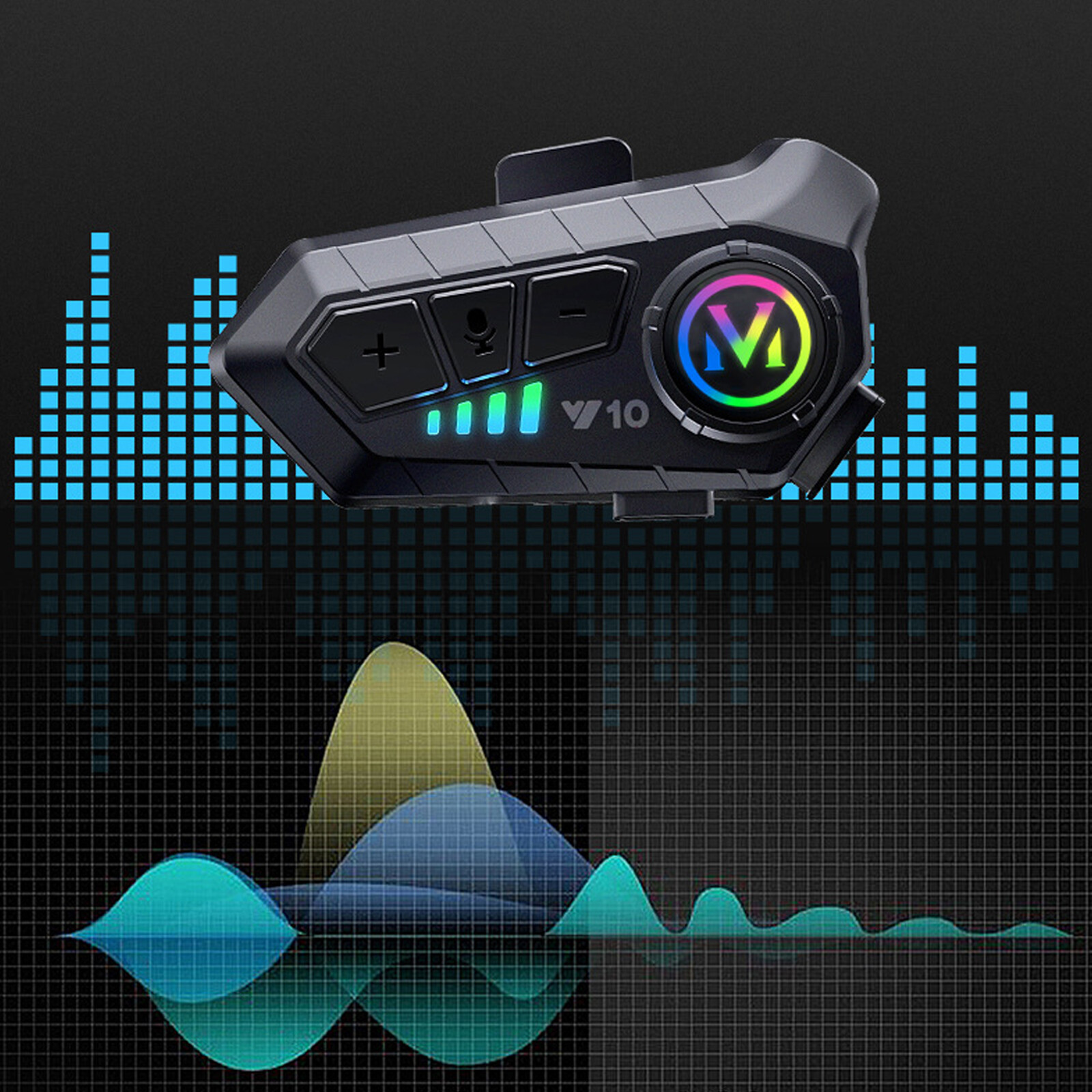 Motorcycle Helmet Headset Intercom Wireless Bluetooth Headphone HiFi Waterproof