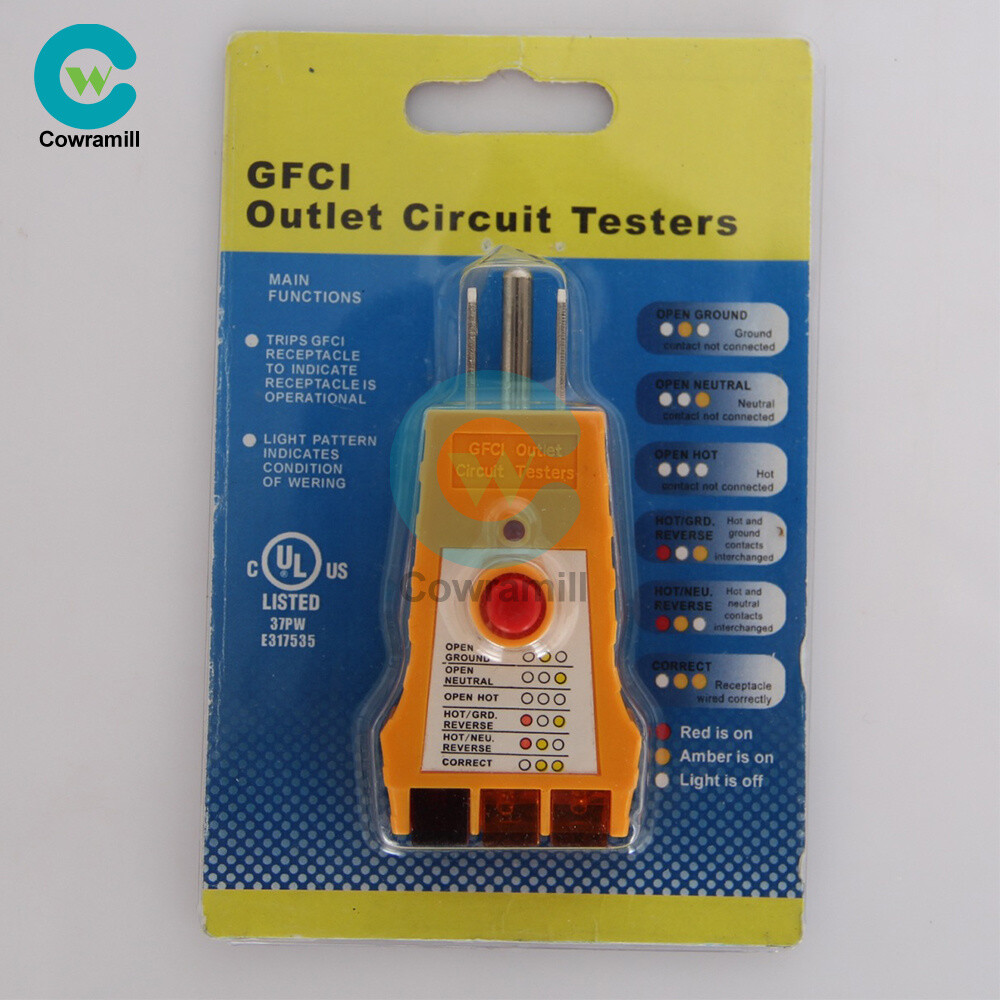 AC Electrical Outlet Receptacles Socket Tester Voltage Current Checking Tester