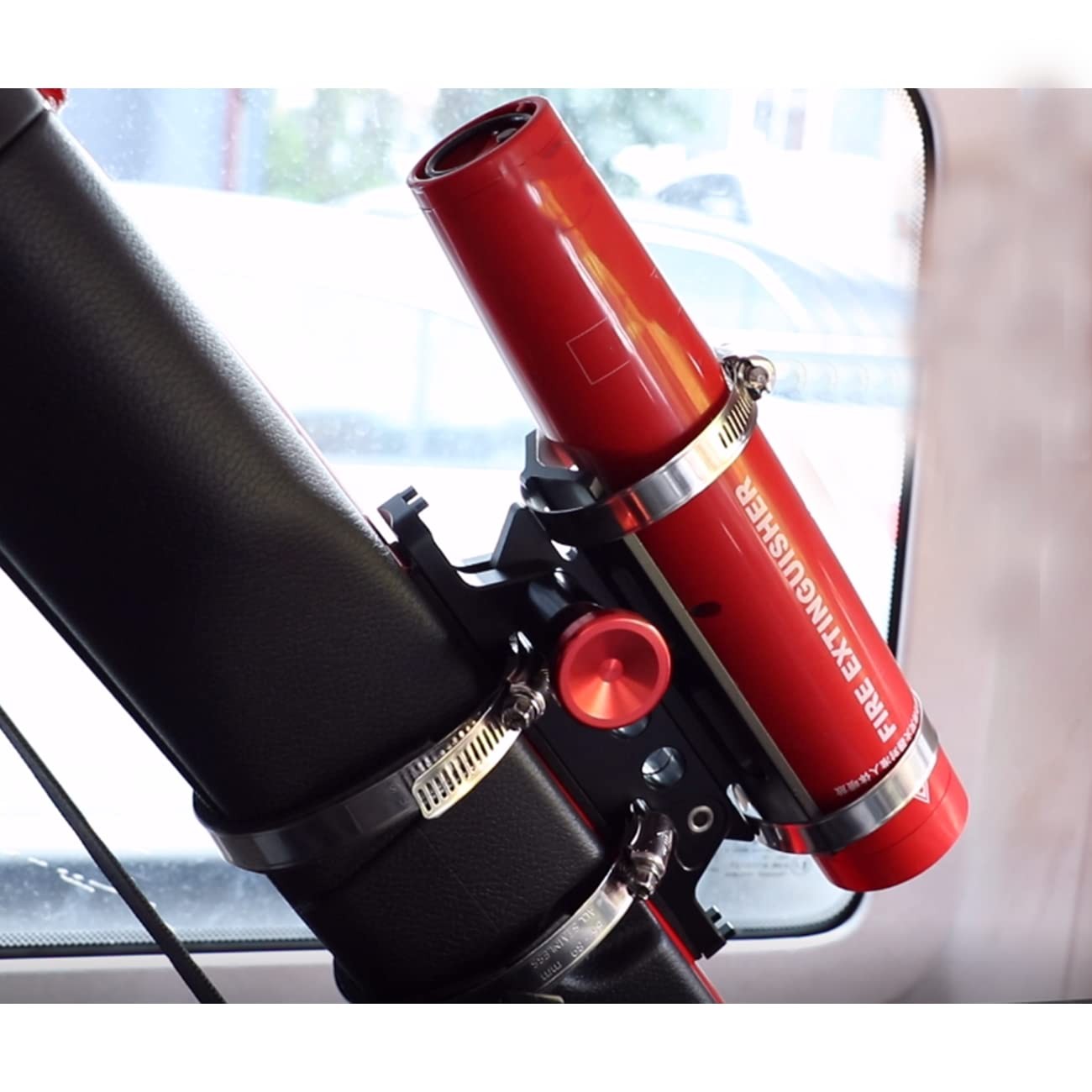 AUFER Universal Quick Release Roll Bar Fire Extinguisher Mount Holder Compati...