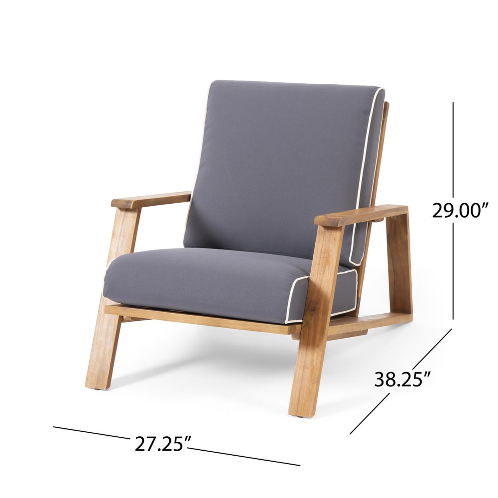 Adirondack Design Patio Seating Modern Accent Armchair Upholstered Lounge Chair