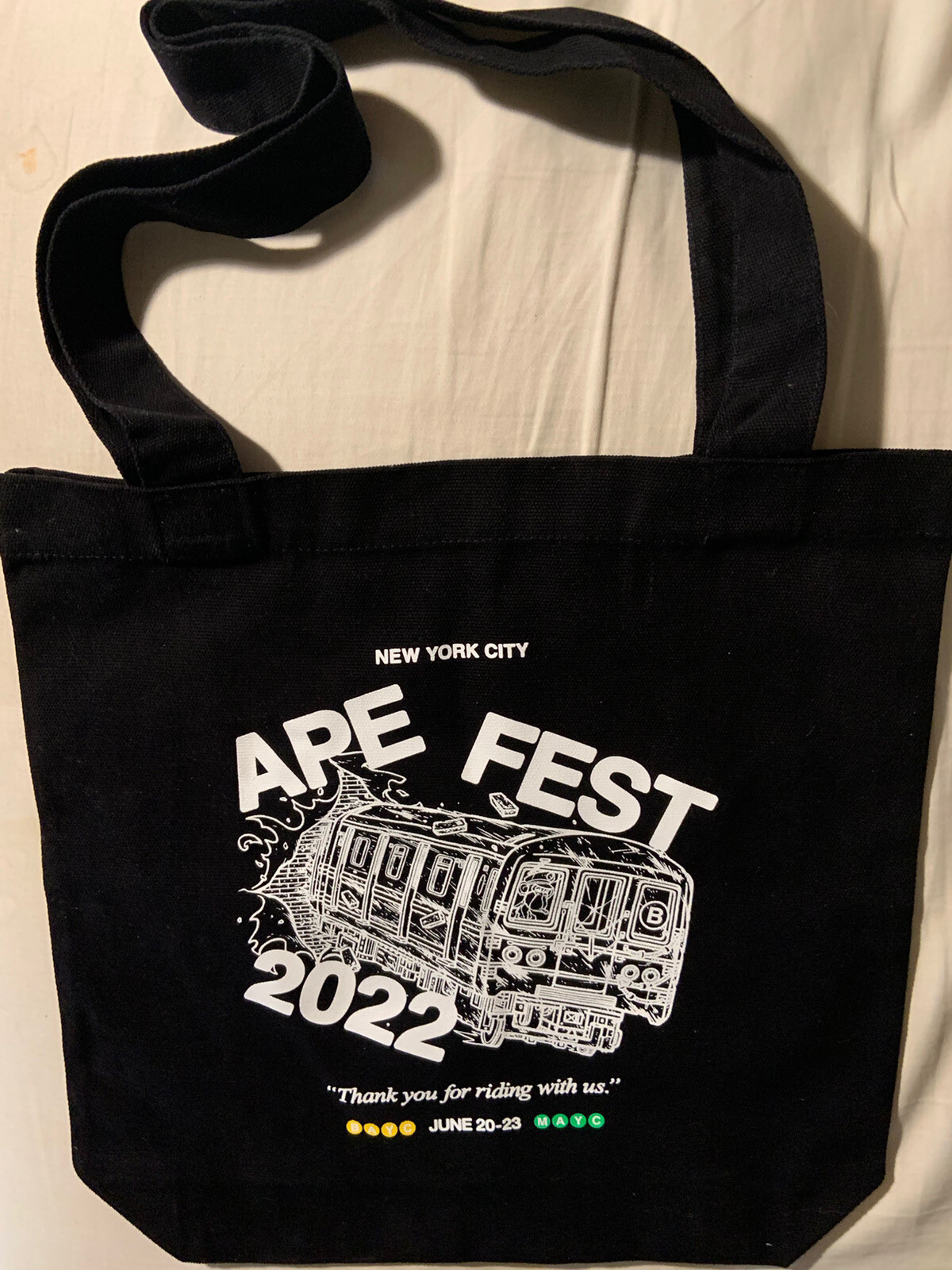 BAYC MAYC Bored Ape Yacht Club Ape Fest 2022 New York - Tote Bag Black Canvas