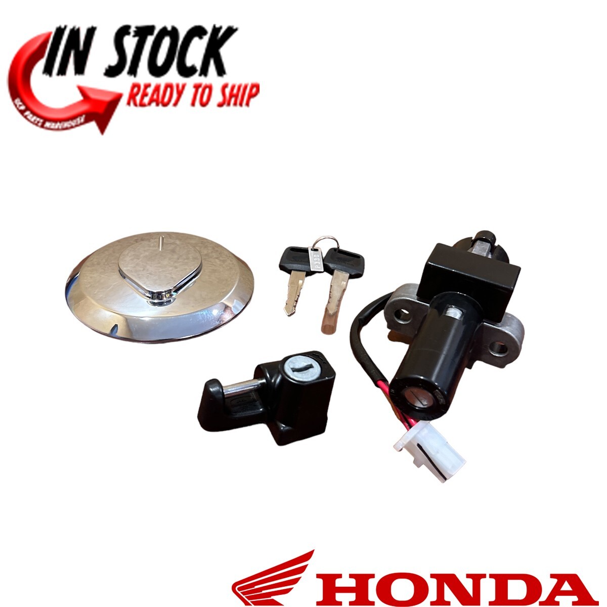 HONDA IGNITION LOCK SET 2 KEYS GAS CAP  2023-2026 XR150L OEM NEW 35010-KRH-J00
