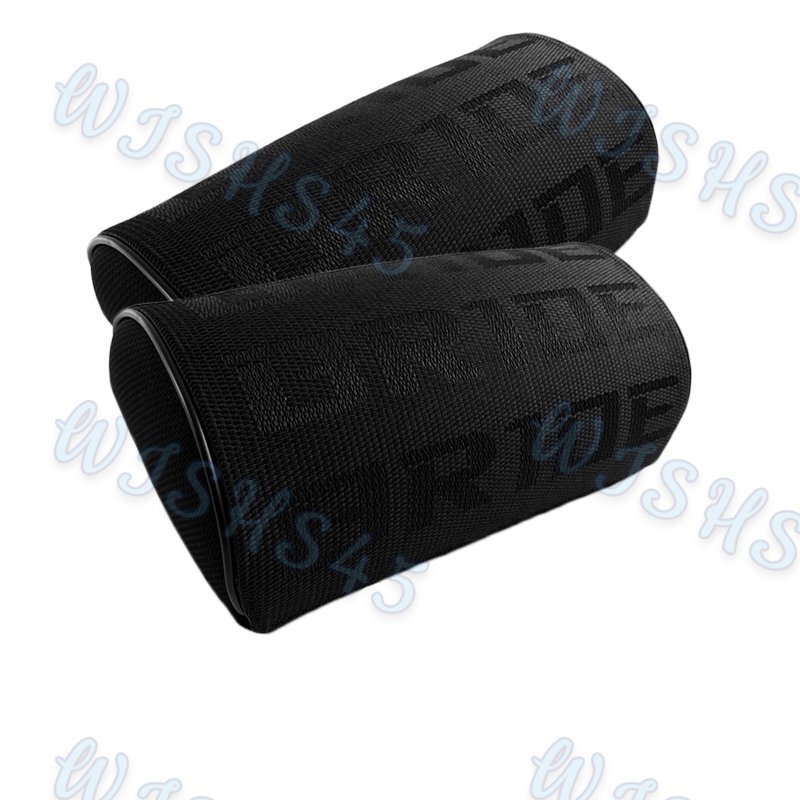 2PCS Black Gradation JDM Bride Neck Headrest pillow Fabric Racing seat material